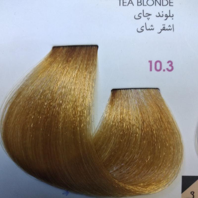 رنگ مو آلبورا شماره 10.3 رنگ بلوند چای حجم 100 میلی لیتر