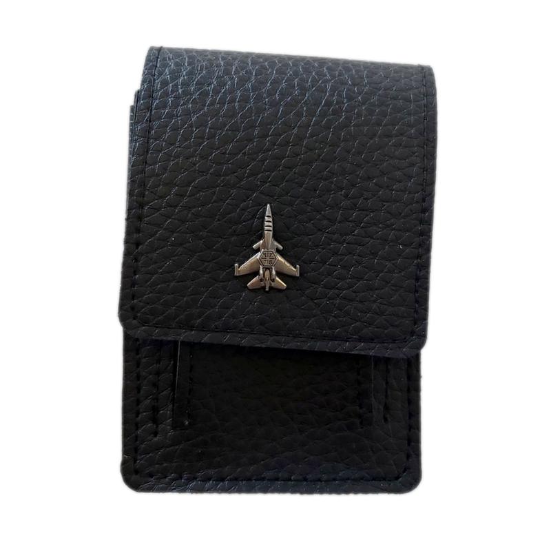 کیف چرم کمری و کیف سیگار رنگ مشکی مدل چکاوک کد 1807001