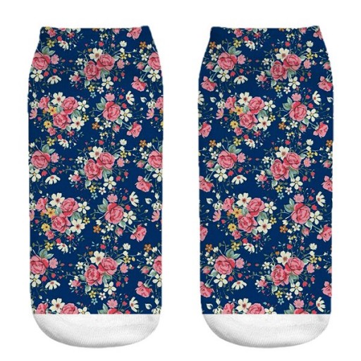 جوراب زنانه بدون ساق طرح گل برند کراس ماه کد c1054