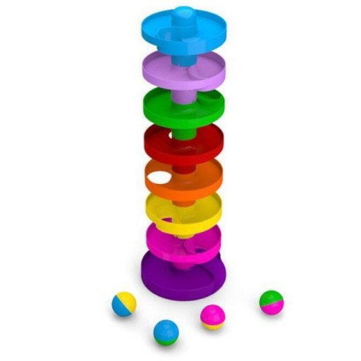 بازی توپ و سرسره 8 طبقه مناسب برای شناخت رنگ ها