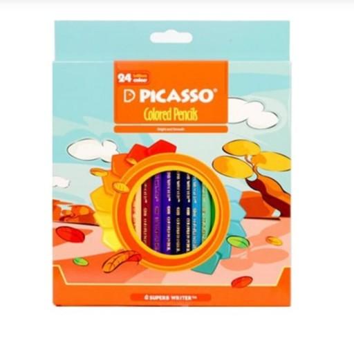 مداد رنگی 24 رنگ پیکاسو جعبه مقوایی