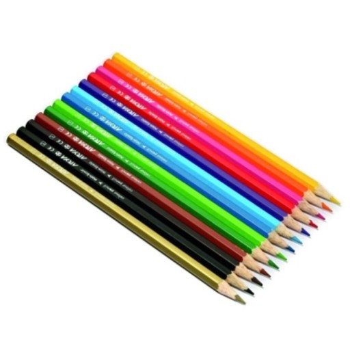 مداد رنگی 1+12 رنگ آریا جعبه مقوایی
