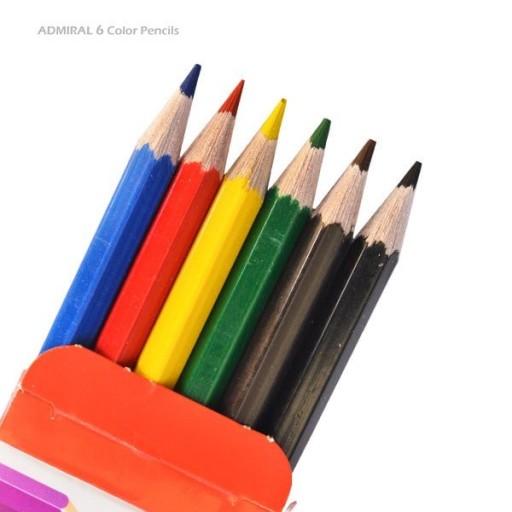 مداد رنگی 6 رنگ ADMIRAL