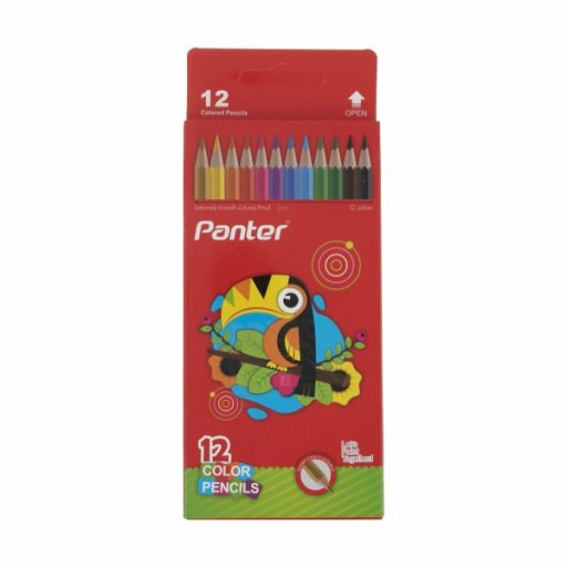 مداد رنگی 12 رنگ جعبه مقوایی پنتر