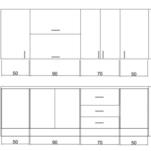 کابینت آشپزخانه اعیان مدل FH C12 مجموعه 8عددی