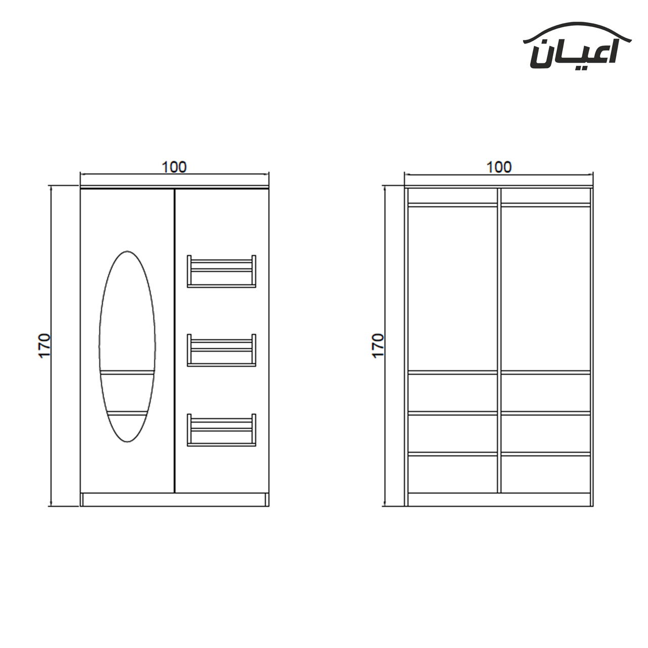 کمد لباس کودک اعیان FH408(ارسال با باربری.هزینه ارسال پس کرایه)