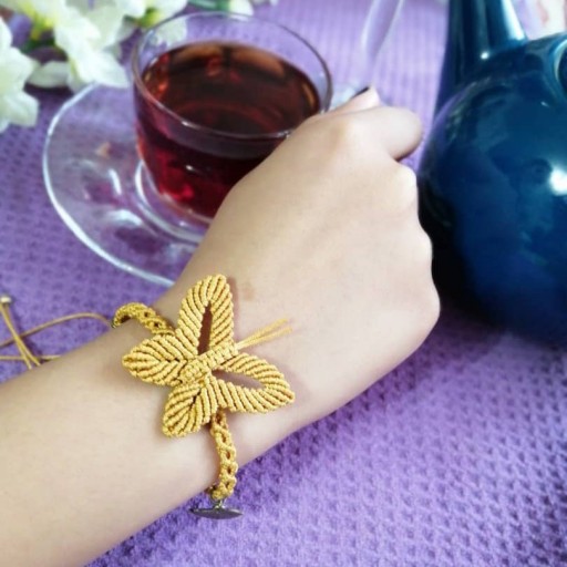 دستبند پروانه ی طلایی