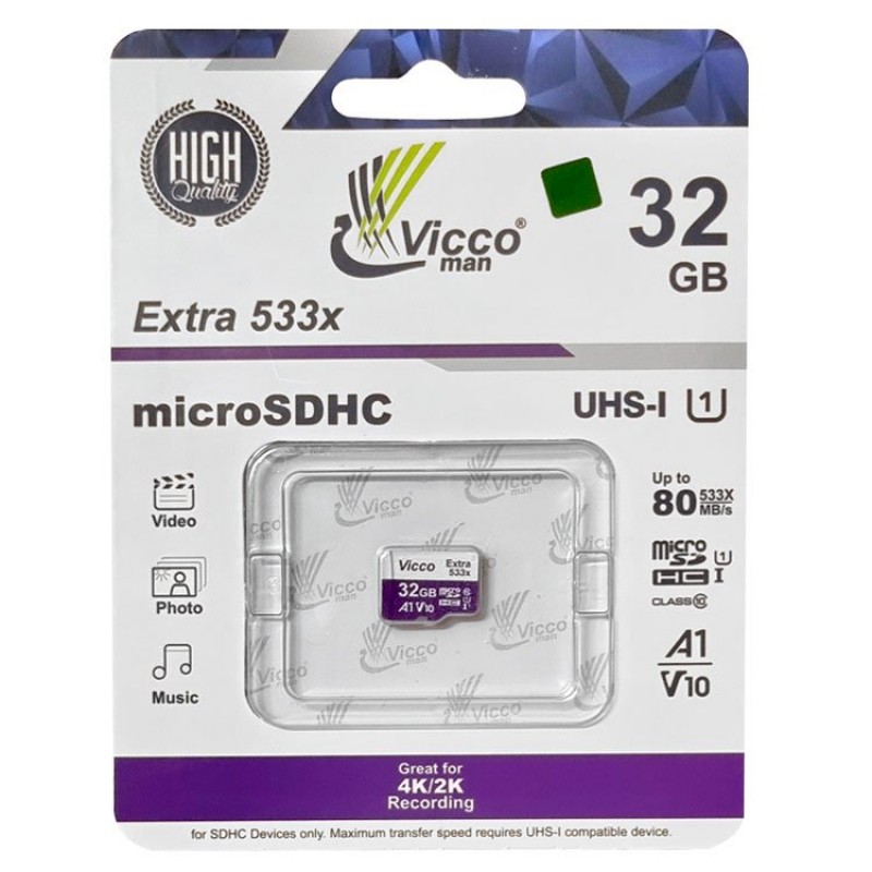 مموری 32 کارت حافظه microSDHC ویکومن 533X ظرفیت 32 گیگابایت