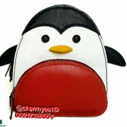 کیف کودک چرمی دست دوزمدل پنگوئن چرمینه یاس 110