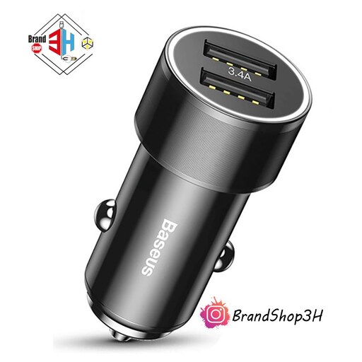 شارژر فندکی فست بیسوس Dual USB Quick Car Charger