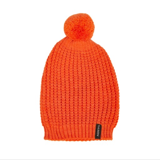 کلاه بافتنی ثمین مدل Athena رنگ نارنجی