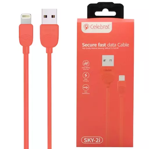 کابل تبدیل USB به لایتنینگ (کابل شارژ آیفونی) سلبریت مدل SKY-2i طول 1 متر