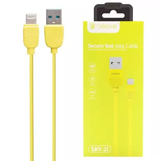 کابل تبدیل USB به لایتنینگ (کابل شارژ آیفونی) سلبریت مدل SKY-2i طول 1 متر