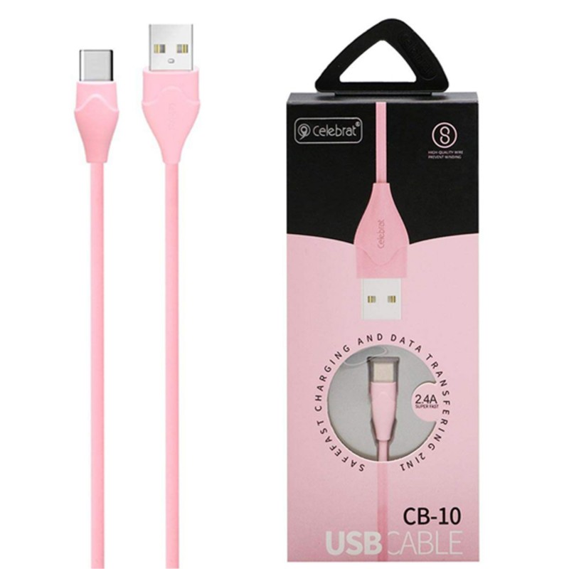 کابل تبدیل USB به USB TYPE C (کابل شارژ ) سلبریت مدل CB-10 طول 1 متر