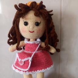 عروسک دختر،بافته شده با نخ آکریل تاب،قابل شستشو،با بهترین کیفیت