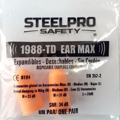 پک 200 تایی گوشی ایمنی ایرپلاگ اسفنجی SteelPro Safety مدل Ear Max (کد TD-1988)