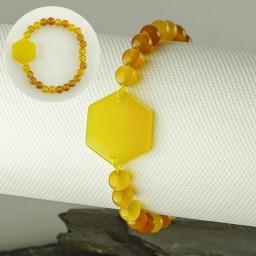 دستبند شرف الشمس و عقیق زرد با آداب طرح شمس