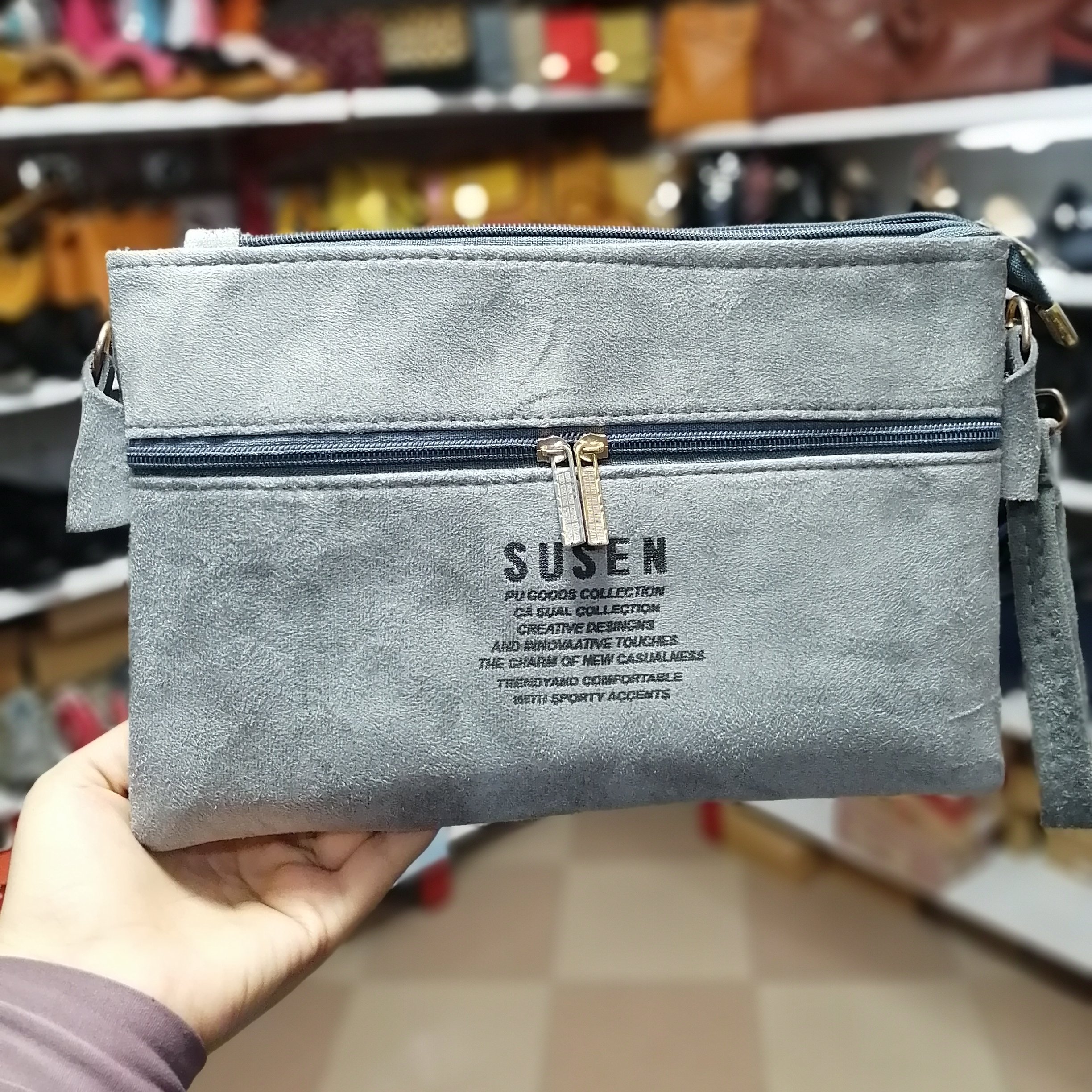 کیف سوسن جنس سوئیت سایز کوچک دستی و دوشی، کیف کتابی زنانه جادار سبک قابل شستشو