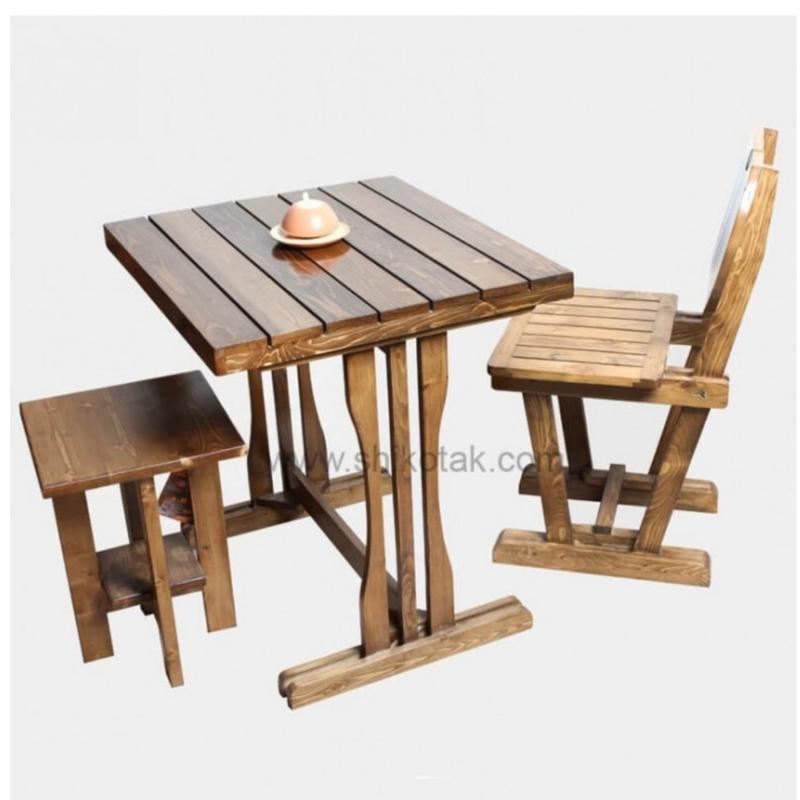 میز و صندلی خانگی چوبی