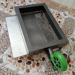 کباب پز زغال با فن برقی بدنه ضخیم پروفیلی منقل حرفه ای
