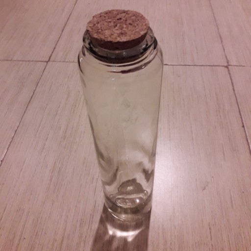 بطری شیشه ای استوانه ای با درب چوب پنبه ای جنس درجه یک (1/250 لیتر)