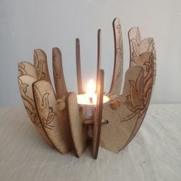 جا شمعی چوبی