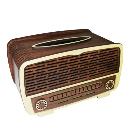 جعبه دستمال کاغذی مدل رادیو قدیمی
