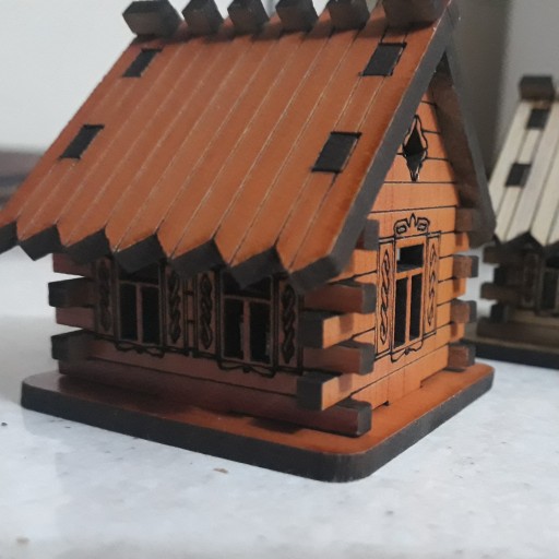 ماکت خانه چوبی پک دو تایی برای تزیین تراریوم و انواع ماکت منظره