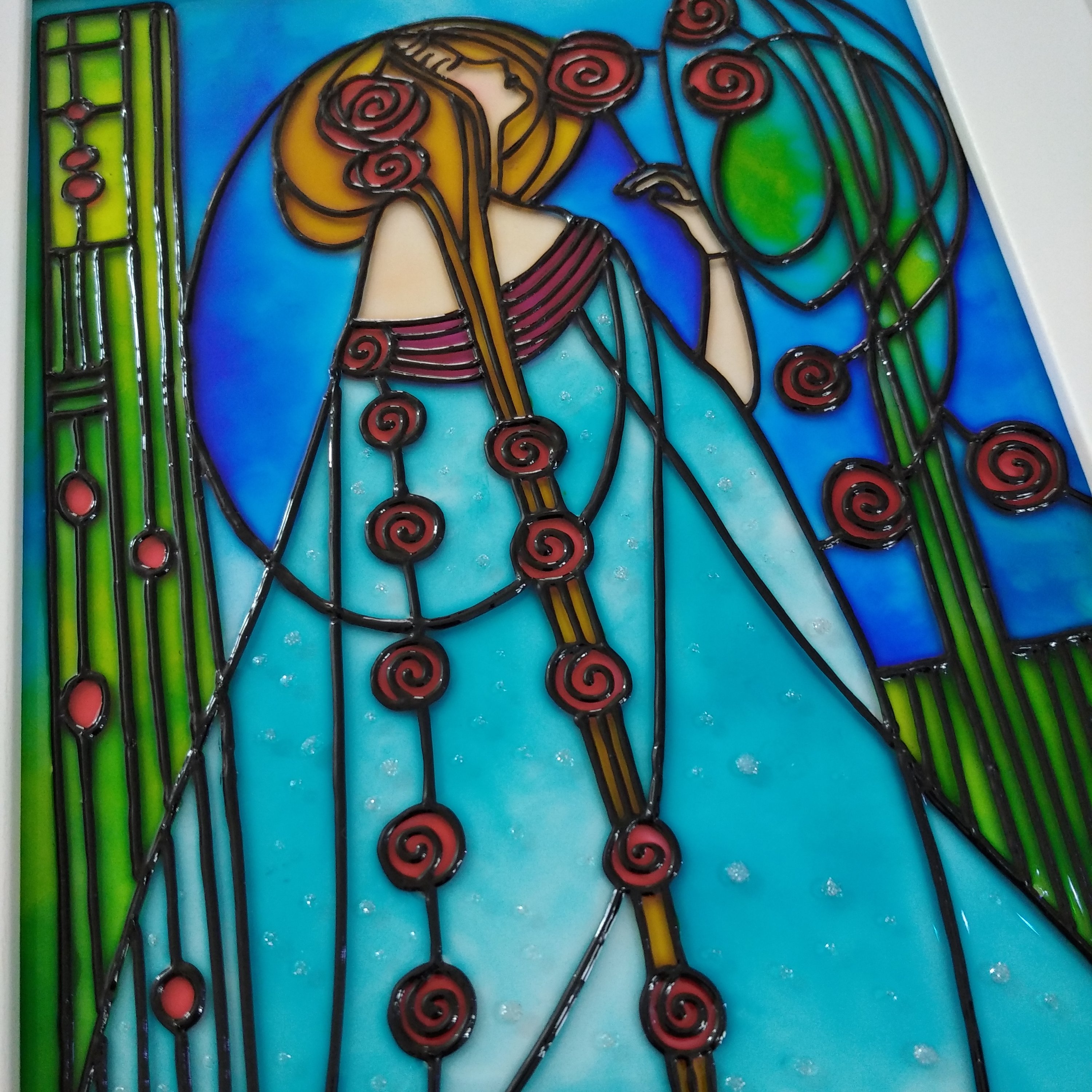 تابلو جاکلیدی طرح بانو ویترای