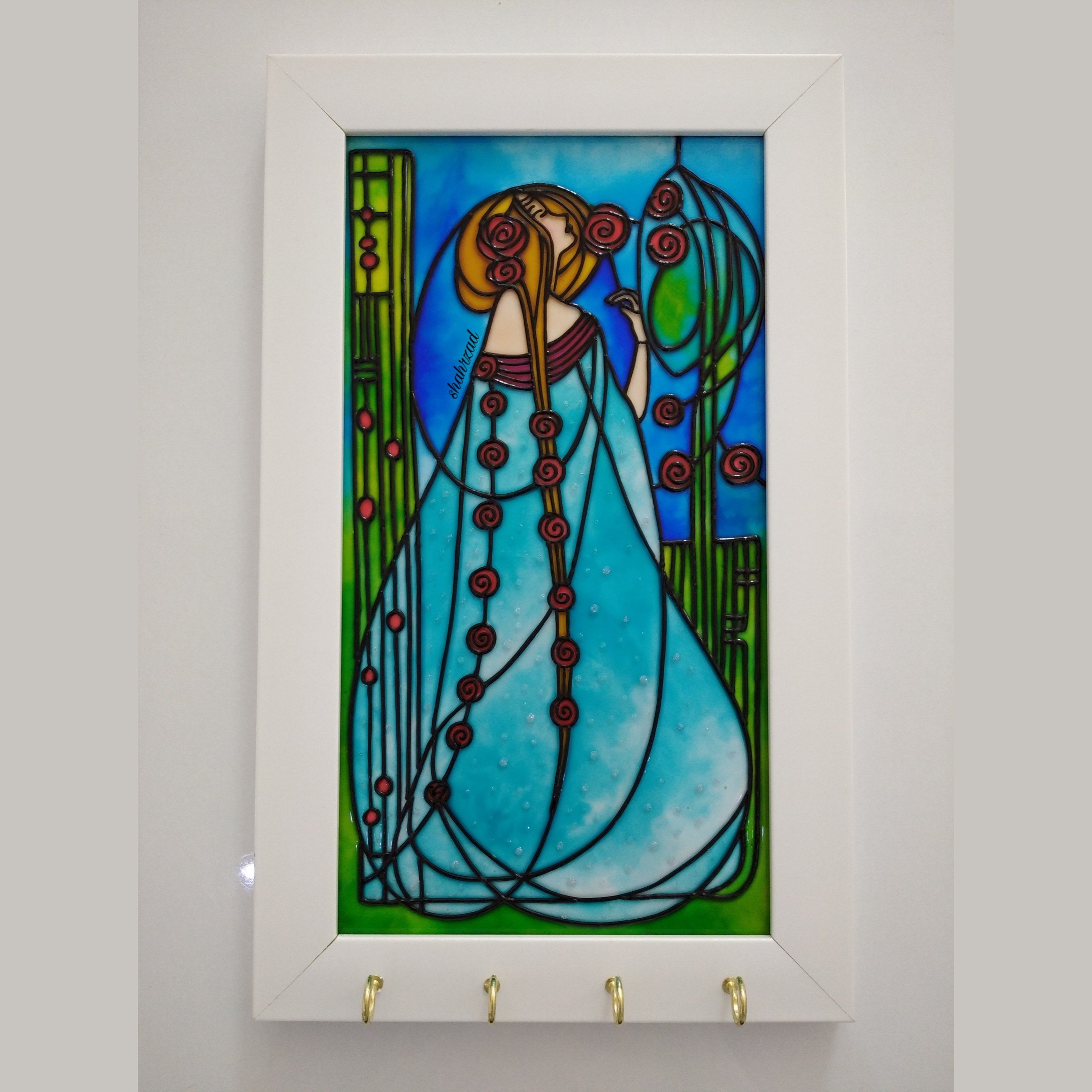 تابلو جاکلیدی طرح بانو ویترای
