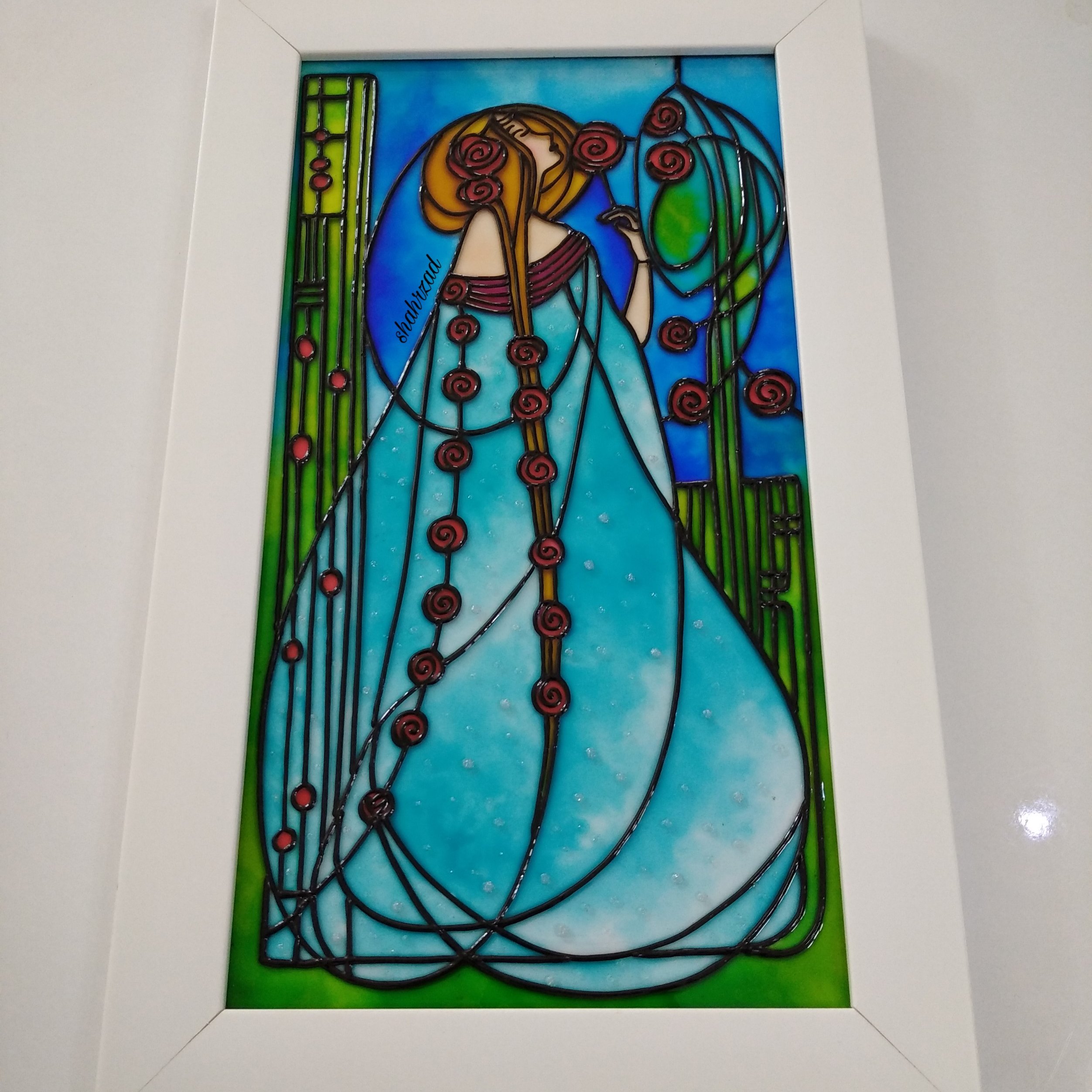 تابلو جاکلیدی طرح بانو ویترای