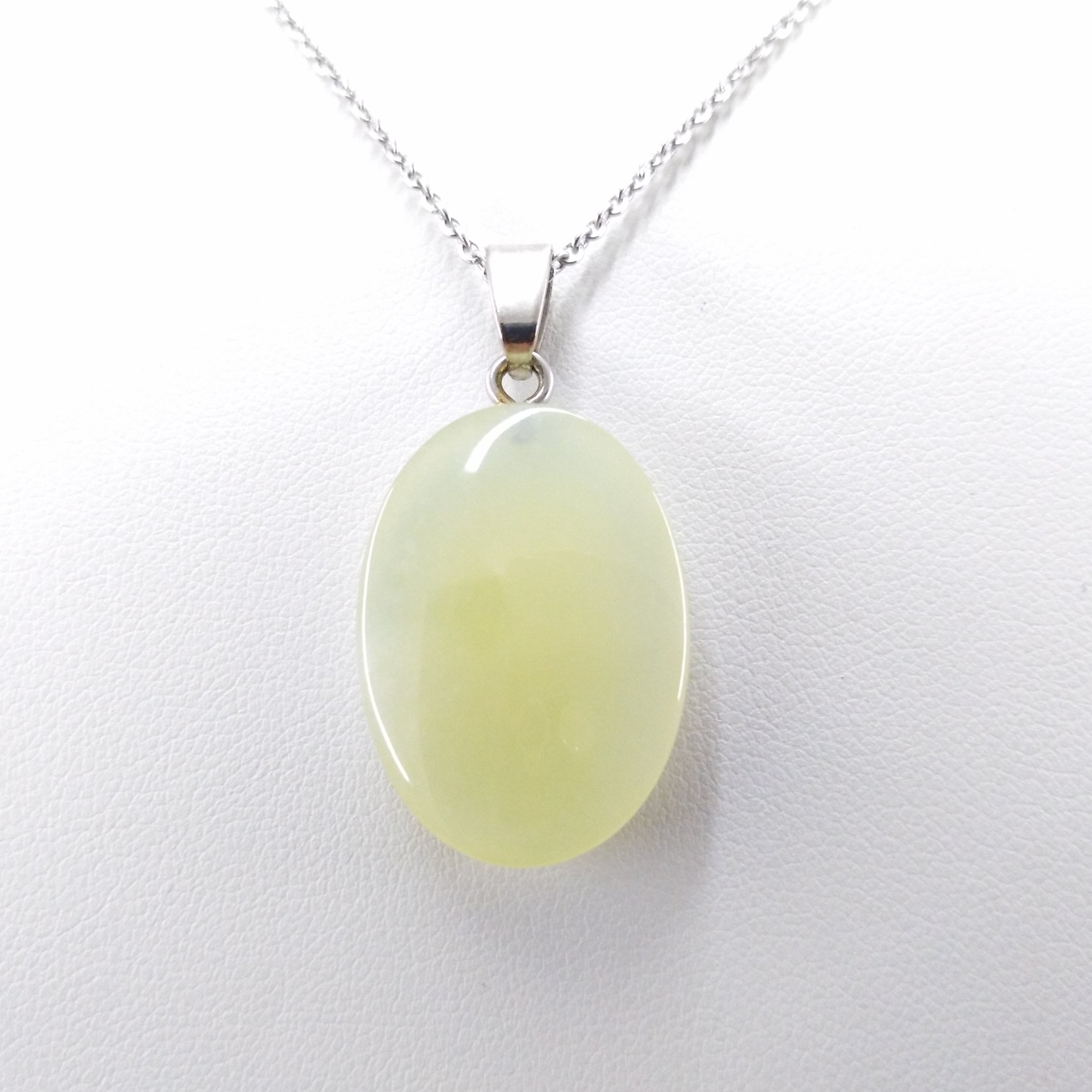 گردن آویز لمون آگات برزیلی با زنجیر استیل