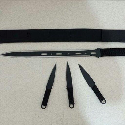 چاقو فولادی زنجان با سه چاقو کوچک با کیفیت عالی

