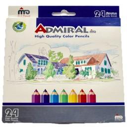مداد رنگی ادمیرال 24 رنگ در بسته بندی زیبا و متنوع