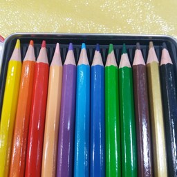 مداد رنگی 12 فکتیس اصل جعبه فلزی 