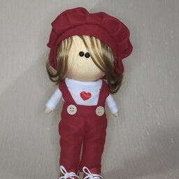 عروسک روسی 20 سانت مدل شکوفه پسر قرمز  با کیفیت بالا  کد (006)