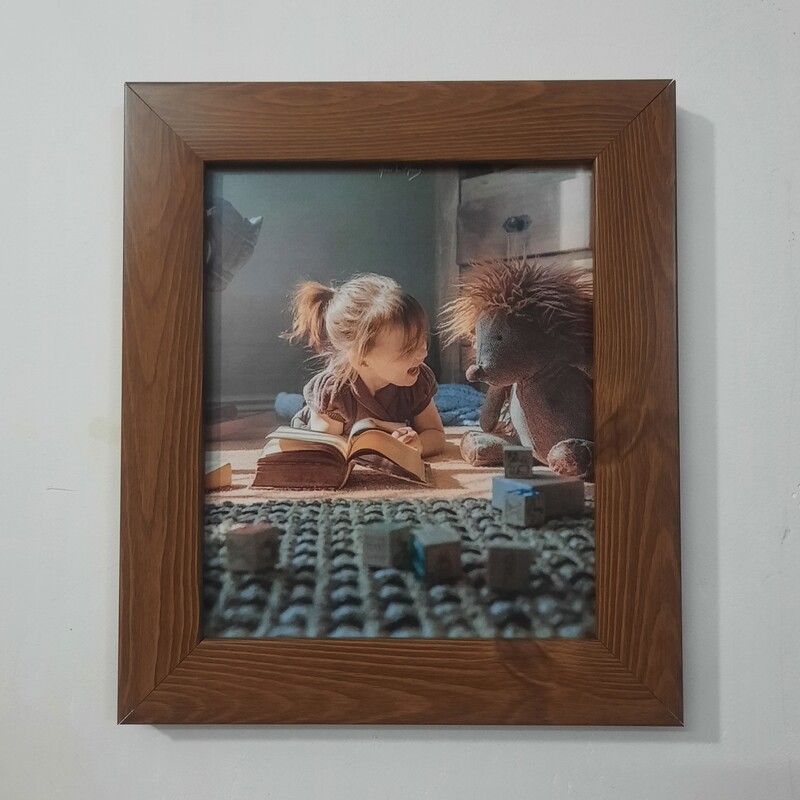 تابلو پوستر نقاشی فانتزی مخصوص اتاق کودک با قاب  طرح چوب سایز18در21 قابینو