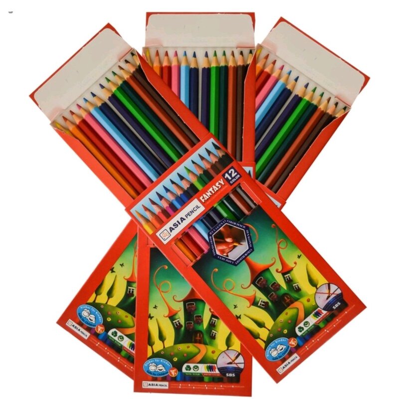 مداد رنگی 12رنگ آسیا