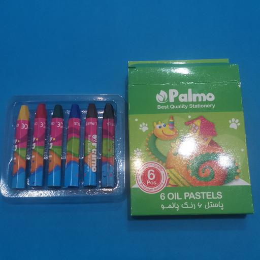 مداد شمعی 6 رنگ پالمو