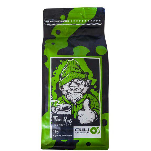 دانه قهوه کولی سبز تام کینز 1000 گرم 70درصد روبوستا