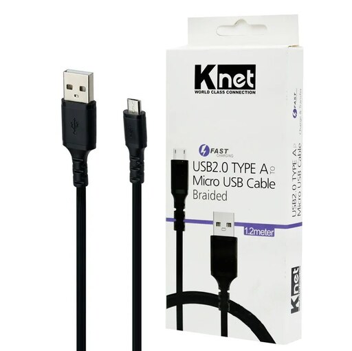 کابل تبدیل USB به microUSB کِی نت مدل K-CUMB2012 طول 1.2 متر
