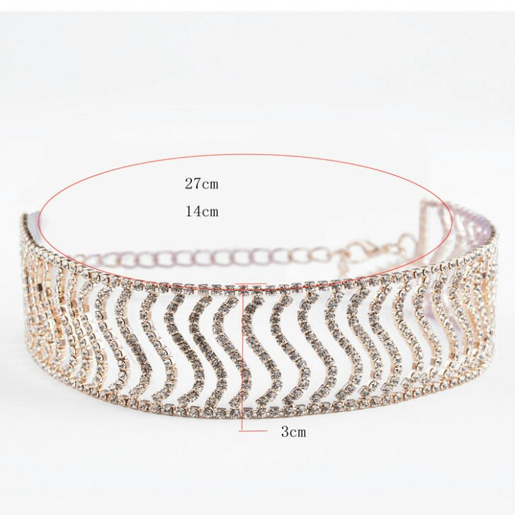 چوکرگردنبند کریستالی دستساز
