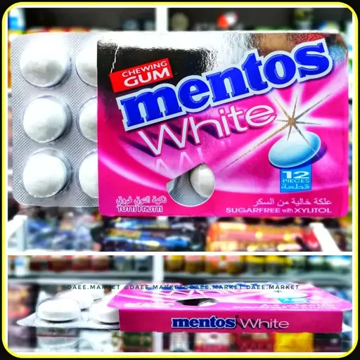 آدامس نعناعی و توت فرنگی منتوس ورقه ای mentos gum 