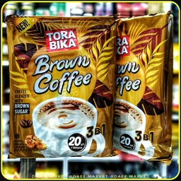 کافی میکس ترابیکا همراه با شکر قهوه ای 500 گرم 20 عددی Tora Bika Brown coffee 