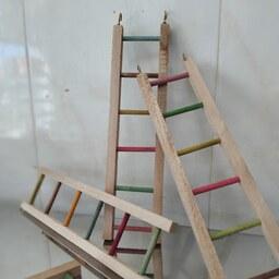 اسباب بازی نردبان چوبی رنگی پرندگان سایز 1
