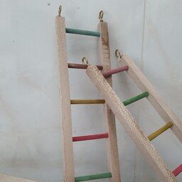 اسباب بازی نردبان چوبی رنگی پرندگان سایز 2