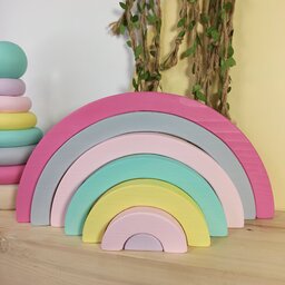 رنگین کمان چوبی ( اکسسوری اتاق کودک) با رنگبندی دلخواه 