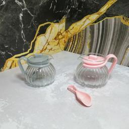 قوری زعفران پیرکس شیشه ای ایرانی صادراتی  سورن پیمانه دار برندمعتبرشیشه گران 