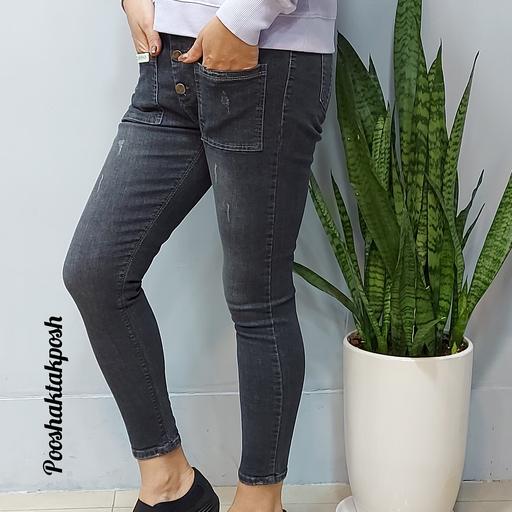 شلوار جین زنانه مدل جلو جیب در 4رنگ سایز بندی ارسال‌ رایگان