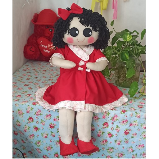 عروسک دستمال رولی پارچه ی زیبا